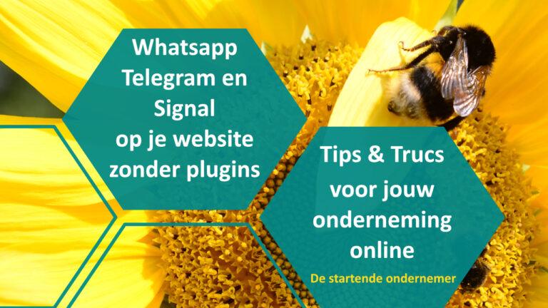 Whatsapp, SIgnal en Telegram op je website